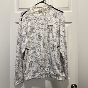 Disney x Columbia Men’s White Mickey Mouse Sketch Hoodie size Small
